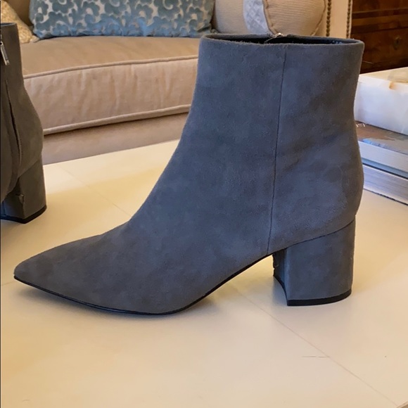 Marc Fisher Grey Suede Ankle Boots - Picture 8 of 13
